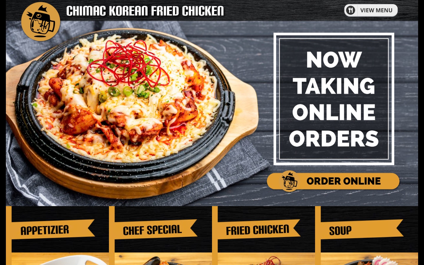 The current homepage